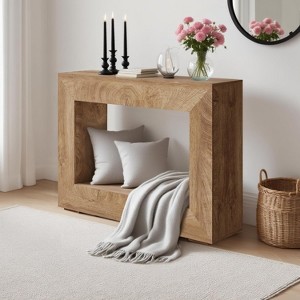 47 Inches Farmhouse Console Table, Wooden Entryway Console Table - 1 of 4