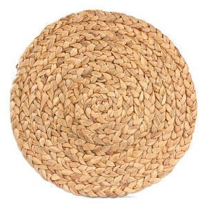 tagltd Braided Water Hyacinth Round Single Placemat 15 inch - 1 of 2