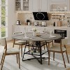 Dining Room Round Table Set for 4-6,42 Inch Circle Kitchen Dining Table with Metal Base - 3 of 4
