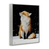 Stupell Industries Blissful Fox with Snowflakes Black Framed Giclee Art - 3 of 4