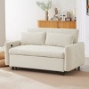 2 Seat Convertible Couch With 2 Throw Pillows And USB Ports,Corduroy Sofa Bed Couch,Loveseat Sofa,Furniture Living Room Couch Sofa-Maison Boucle - 2 of 4
