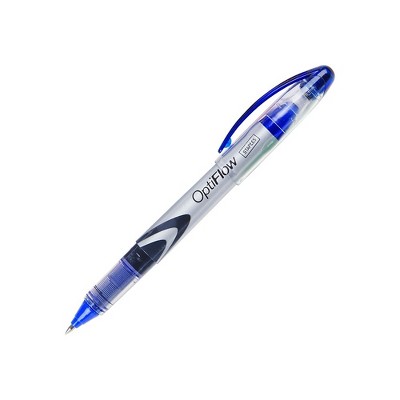 Staples OptiFlowRollerball Pens Fine Point Blue Dozen 486574