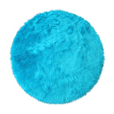 Emma And Oliver Fe 5x5 Round Turquoise Olefin Accent Rug With Complementary  Southwestern Pattern In Beige, Black And Brown And Jute Backing : Target