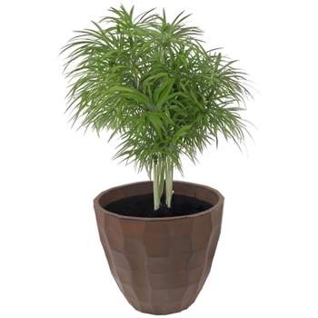 Sunnydaze Indoor/Outdoor Pebbled Polyresin Flower Pot Planter - 16"