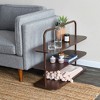 Storied Home Modern Metal 3-Tier Low Shelf with Handle - 4 of 4