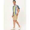 Lars Amadeus Men's Summer Irregular Printed Camp Collar Short Sleeves Button Down Hawaiian Shirt - 4 of 4