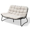Crestlive Products Outdoor Loveseat with Soft Cushion for Balcony, Poolside, Backyard, Porch - 2 of 4