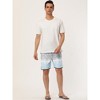 INSPIRE CHIC Men's Summer Drawstring Elastic Waist Color Block Beach Board Shorts - 4 of 4