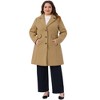 Agnes Orinda Women's Plus Size Notch Lapel Single Breasted Trendy Dressy Fall Winter Midi Pea Coat - 3 of 4