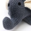 Ruvalino Baby and Toddler Learning Toys Handmade Cotton Elephant Plush Toy for Comfort and Playtime, Dark Blue, 7.5"*3.5"*3" - 3 of 4