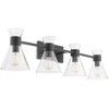 Quorum Lighting Beldar 4 - Light Vanity in  Matte Black - 3 of 4
