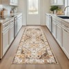Machine Washable Vintage Floral Printed Area Rug Low Pile Stain Resistant Non Slip Non Shedding Pet Friendly Floor Mat - 2 of 4