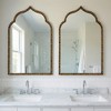 Spassway Arched Metal Accent Wall Mirror Gold Wall Decor for Living Room Bedroom Entryway - 3 of 4