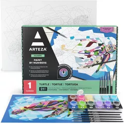 Arteza Turtle Paint By Number DIY Acrylic Painting Set, 12"x16"