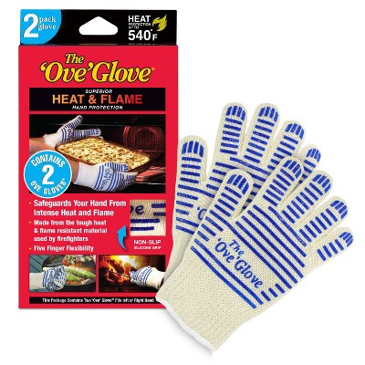 2pk Oven Mitt White/Blue - The 'Ove' Glove