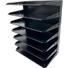 Huron - Horizontal Slots - Desk Organizer - 7 Compartments - Steel - Black - 15 in. x 15 in. x 8.8 in. - 1 Each - 2 of 3