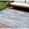 HomeRoots 9' X 12' Sky Blue And Ivory Abstract Washable Indoor Outdoor Area Rug - 2 of 4