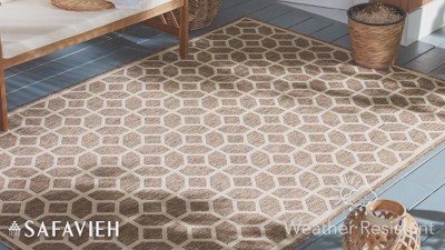 Red and Creme Geometric Synthetic Runner Rug, 2'-2" x 6'