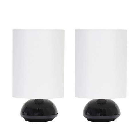 Simple Designs Set of 2 Gemini Mini Touch Table Lamps with Fabric Shades - image 1 of 4