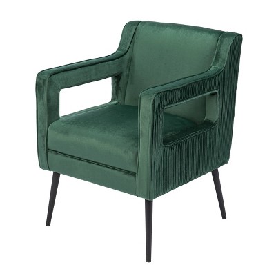 Cainish Upholstered Accent Chair Green/Black - Aiden Lane