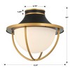 Crystorama Lighting Atlas 2 - Light Semi-Flush Mount in  Matte Black/Textured Gold - 2 of 4