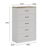 5 Drawer Tall Dresser with Charging Station, TV Stand, Chest of Drawers - 2 of 4