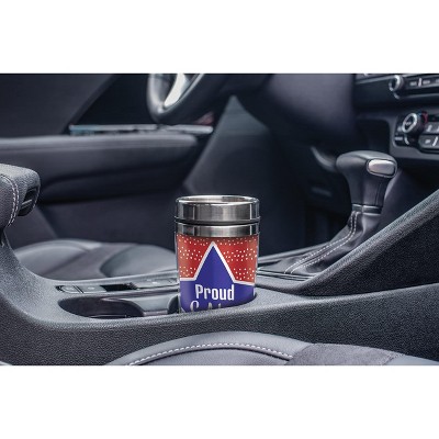 Elanze Designs Dotted Red Proud Soldier Mom 16 ounce Stainless Steel Travel Tumbler