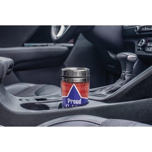 Elanze Designs Dotted Red Proud Soldier Mom 16 ounce Stainless Steel Travel Tumbler - 1 of 2