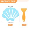 Unique Bargains PEVA Self Adhesive Shell-Shape Bathtub Stickers 30 Pcs with Scrapers 3.5" x 2.8" - 2 of 4