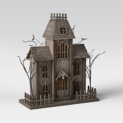 15" x 5" Halloween House Countdown Advent Calendar Black - Threshold™