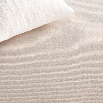 Elegant Beige Synthetic 31'' Rectangular Easy-Care Area Rug