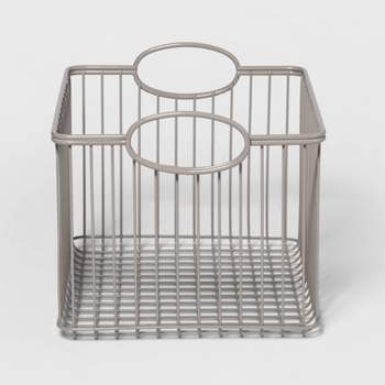 Wire Stackable Kids' Storage Basket Gray - Pillowfort™