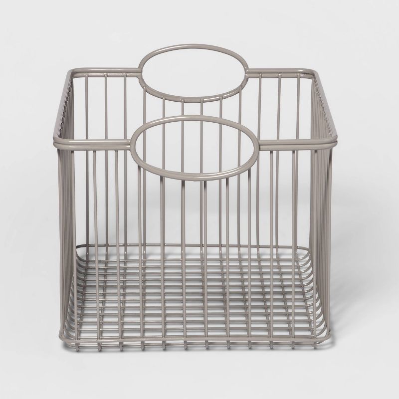 Wire Stackable Kids' Storage Basket Gray - Pillowfort™, 1 of 10