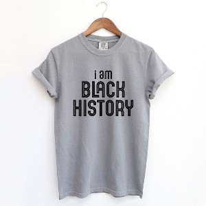 Simply Sage Market Women's I Am Black History Short Sleeve Garment Dyed Tee - 1 of 4