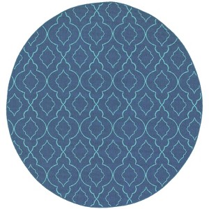 Oriental Weavers Meridian 7541B Navy/ Blue Indoor/Outdoor Area Rug - 7'10" Round - 1 of 4