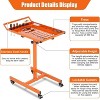 35-45 Inch Adjustable Height Worktable,Capacity Heavy-Duty Work Table with Wheels & Brakes, Mechanics Workbench for Warehouse, Repair Shops, Workshop - 3 of 4