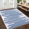 Modern Berber Stripe Area Rug Non Slip Non Shedding Indoor Floor Carpet Low Pile Throw Rug Easy Cleaning for Bedroom Living Room - 3 of 4