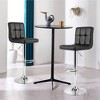 Costway Set of 2 Adjustable Bar Stools PU Leather Swivel Kitchen Counter Pub Chair - 2 of 4
