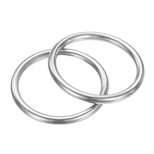 Unique Bargains 316 Stainless Steel Multi-Purpose Welded Heavy Duty O Rings for Crafts Silver - 1 of 4