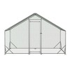 Chicken Coop Large Metal Chicken House,Walk-in Poultry Cage Chicken Run Pen Dog Kennel Duck House with Waterproof and Anti-Ultraviolet Cover - 3 of 4