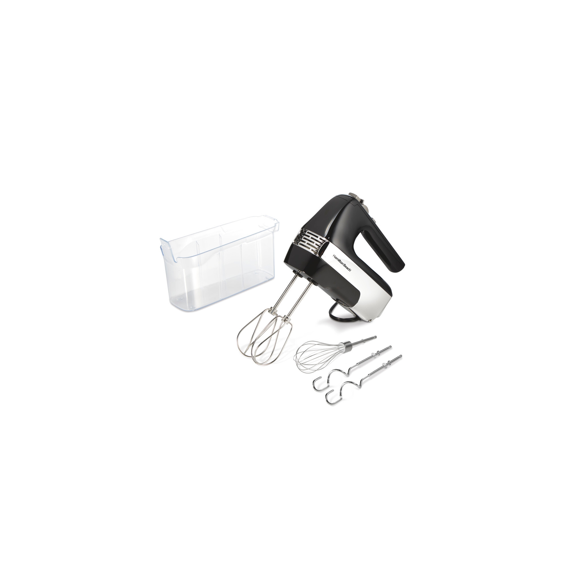 Hamilton Beach 6 Speed Hand Mixer Ultimate Speed Control 62631: 250W Black Handheld Mixer for Kitchen, Dishwasher-Safe Parts