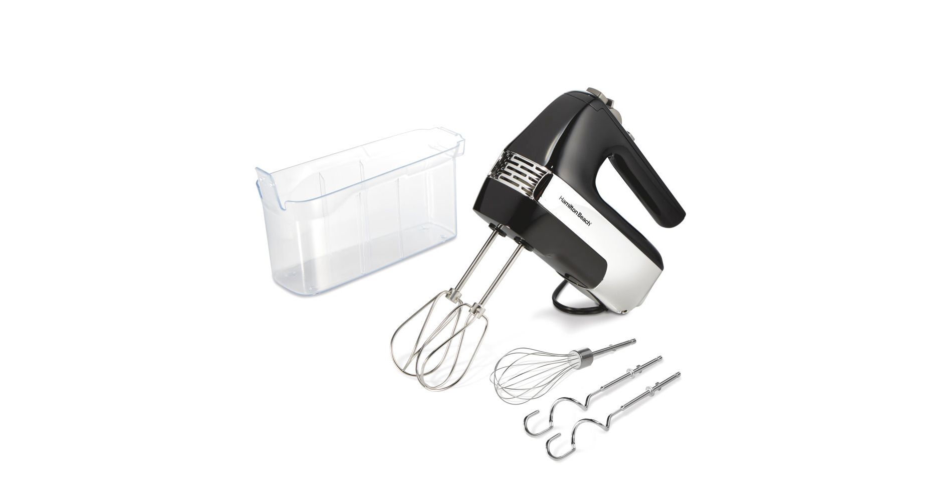 Hamilton Beach 6 Speed Hand Mixer Ultimate Speed Control 62631: 250W Black Handheld Mixer for Kitchen, Dishwasher-Safe Parts