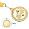 Unique Bargains Zinc Alloy Corrosion-Resistant Detachable Neck Strap Embossed Design Award Medals Gold 2 Pcs - 4 of 4