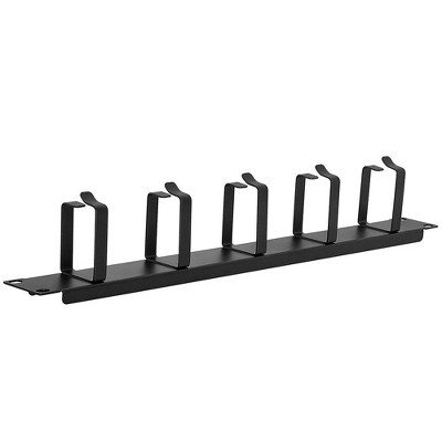 Cmple - 1U Horizontal 19-Inch Rack Mount Cable Manager with 5-D Rings ...