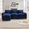HYLEORY Chenille Fabric Pillow Top Arm U-Shaped Sectional Sofa , Indoor Convertible Modular Sectional Sofa Set with 2 Ottomans for Living Room - 2 of 4