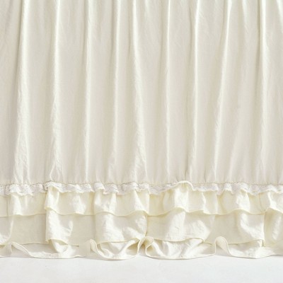 Lush Decor 3pc King Ella Lace Ruffle Bedspread Set Ivory - Lush Décor: Elegant Polyester Bedding, Plain Weave, Lightweight — фото 3