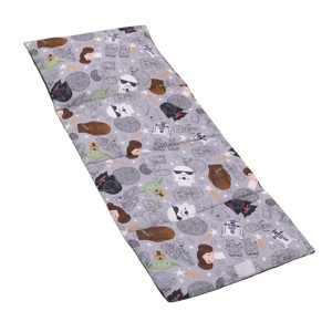 Star Wars Welcome to the Galaxy Navy and Gray Yoda, Princess Leia, R2-D2 , Chewbacca, and Darth Vader Deluxe Easy Fold Toddler Nap Mat - 1 of 4
