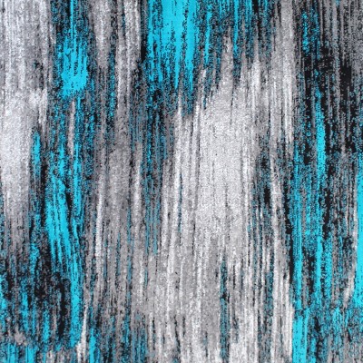 Modern Blue and Gray Tufted Synthetic 6' x 9' Area Rug