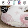Sweet Jojo Designs Baby Girl Muslin 100% Cotton Nursing Pillow Cover Watercolor Floral Pink and Grey - 3 of 4