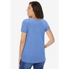 Woman Within Plus Size Perfect Short-Sleeve Shirred U-Neck Tunic - 3 of 4